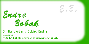 endre bobak business card